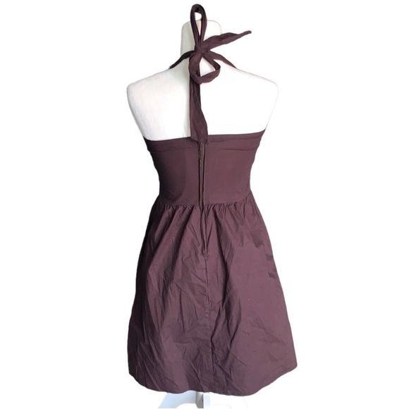 VTG Y2K Ruby Rox Brown & White Tie Halter Dress Size 7 - Picture 6 of 8